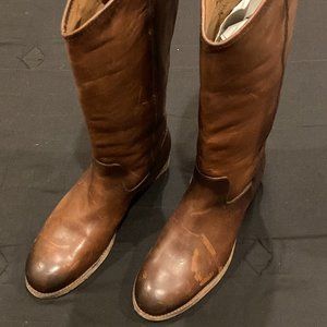 Frye Womens Melissa Button 2 Redwood Riding Boots